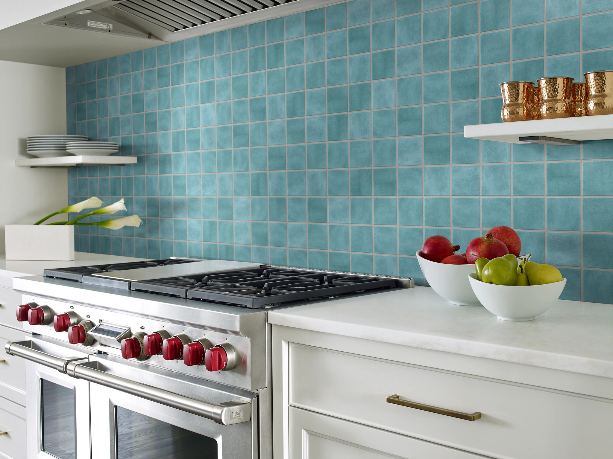 Garden Party 4X4 Sq - Capri Blue - TG54H_00430