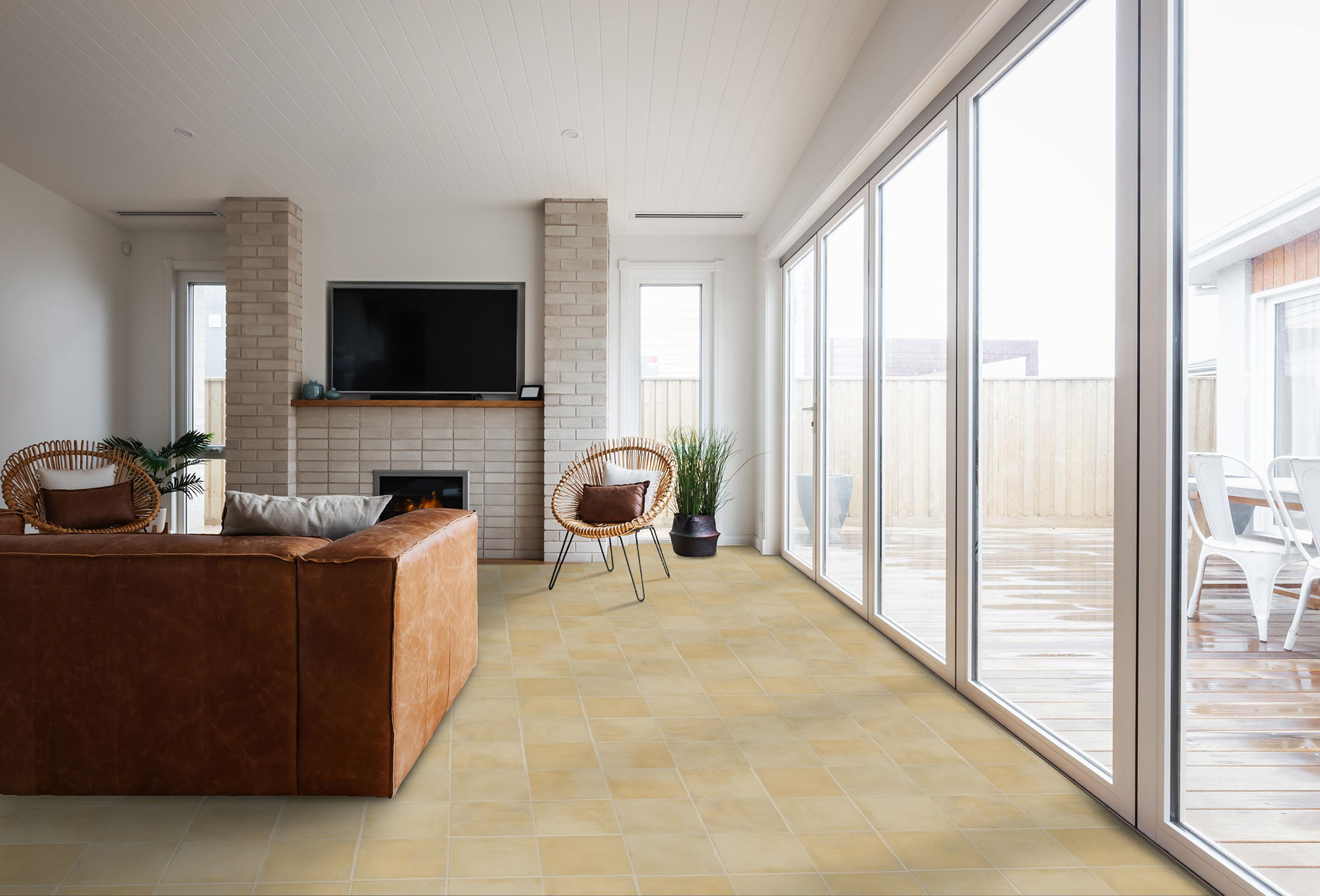 Chromatile 8X8 Sq Flat - Lemon - TG58H_00200