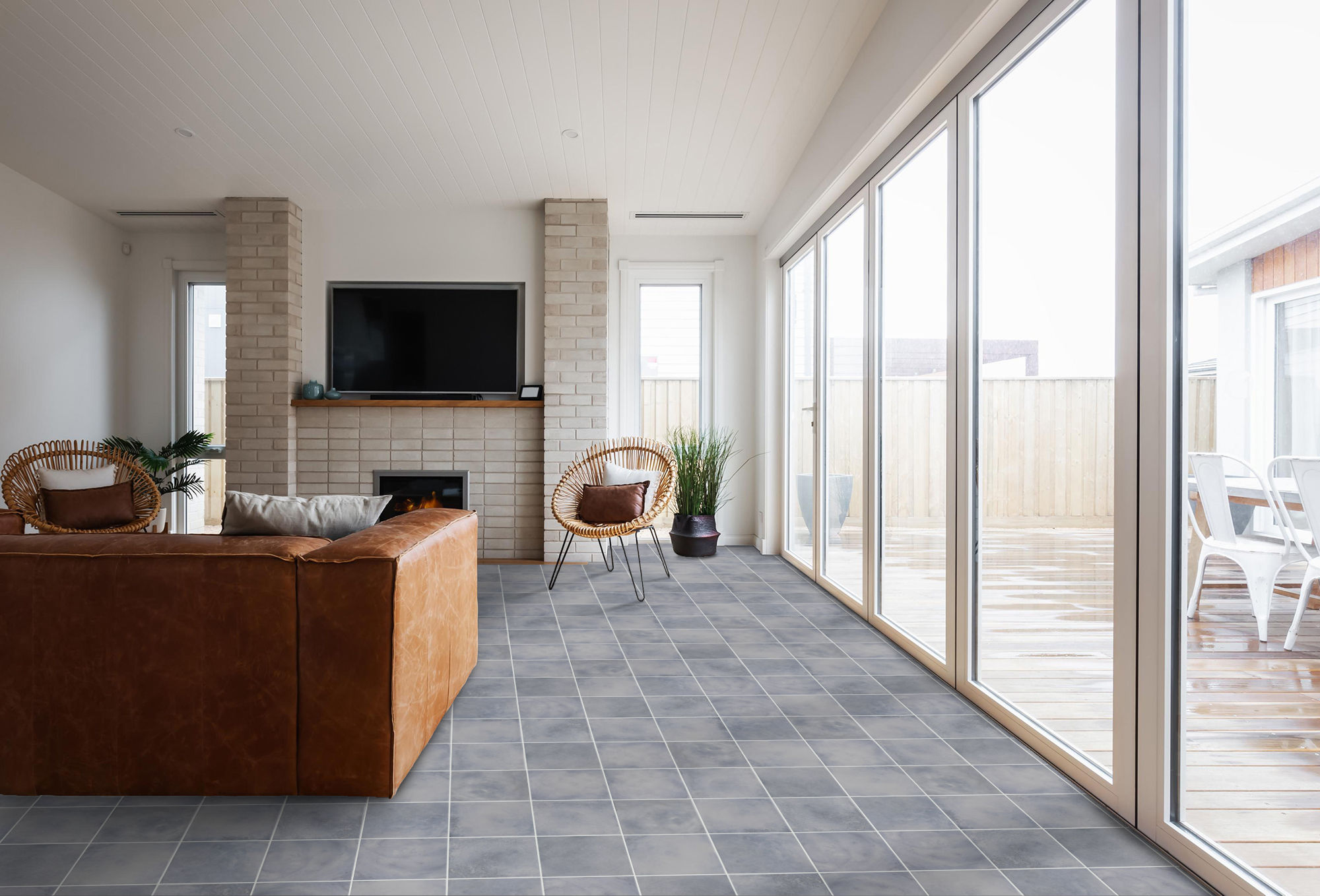 Chromatile 8X8 Sq Flat - Powder Blue - TG58H_00410