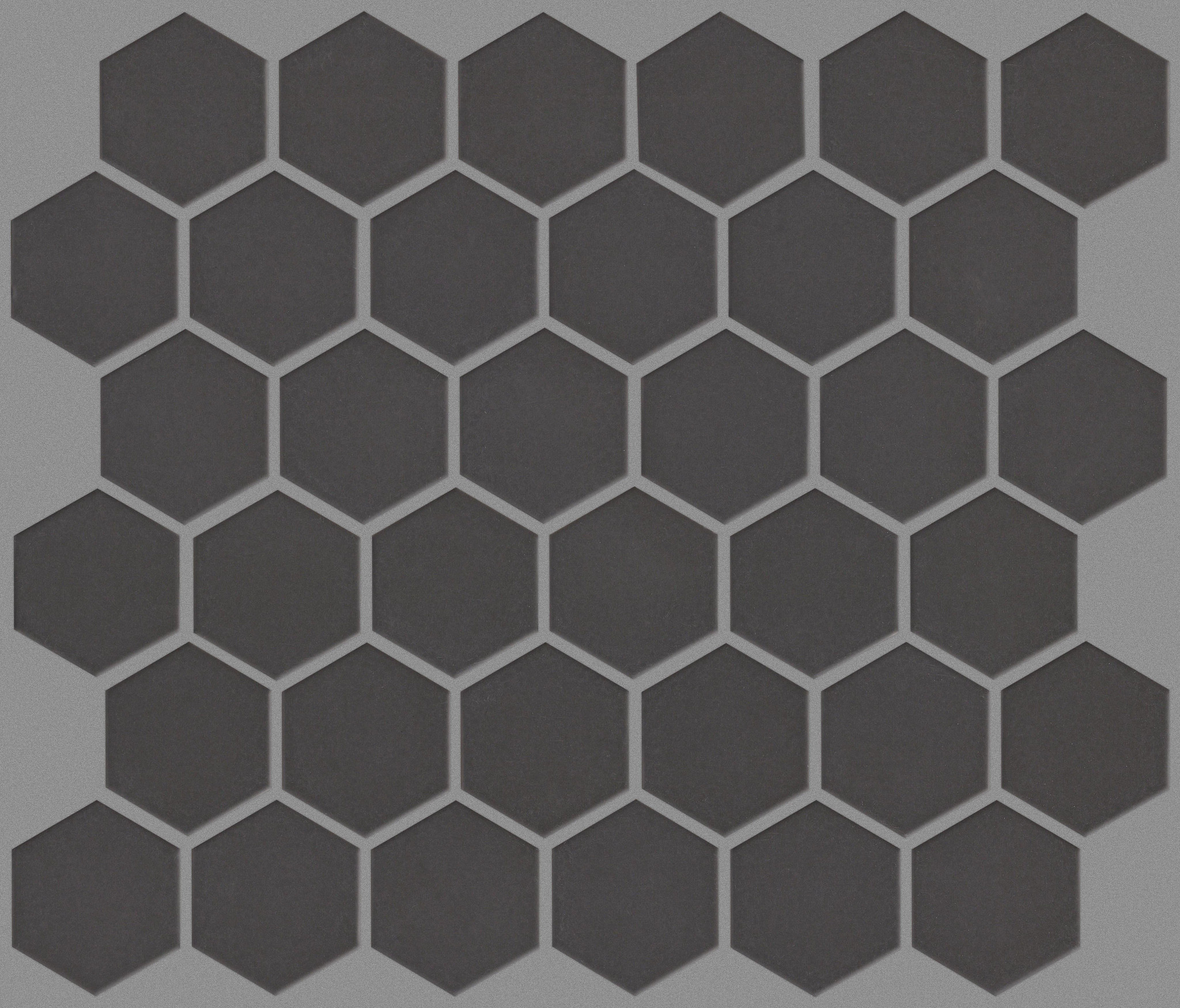 Baker Blvd 2" Hex Matte Mosaic - Carbon - TG98F_00950