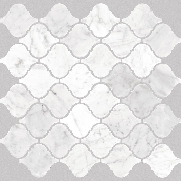 estate_lantern_mosaic - bianco_carrara | ceramics | tgn86-00150 